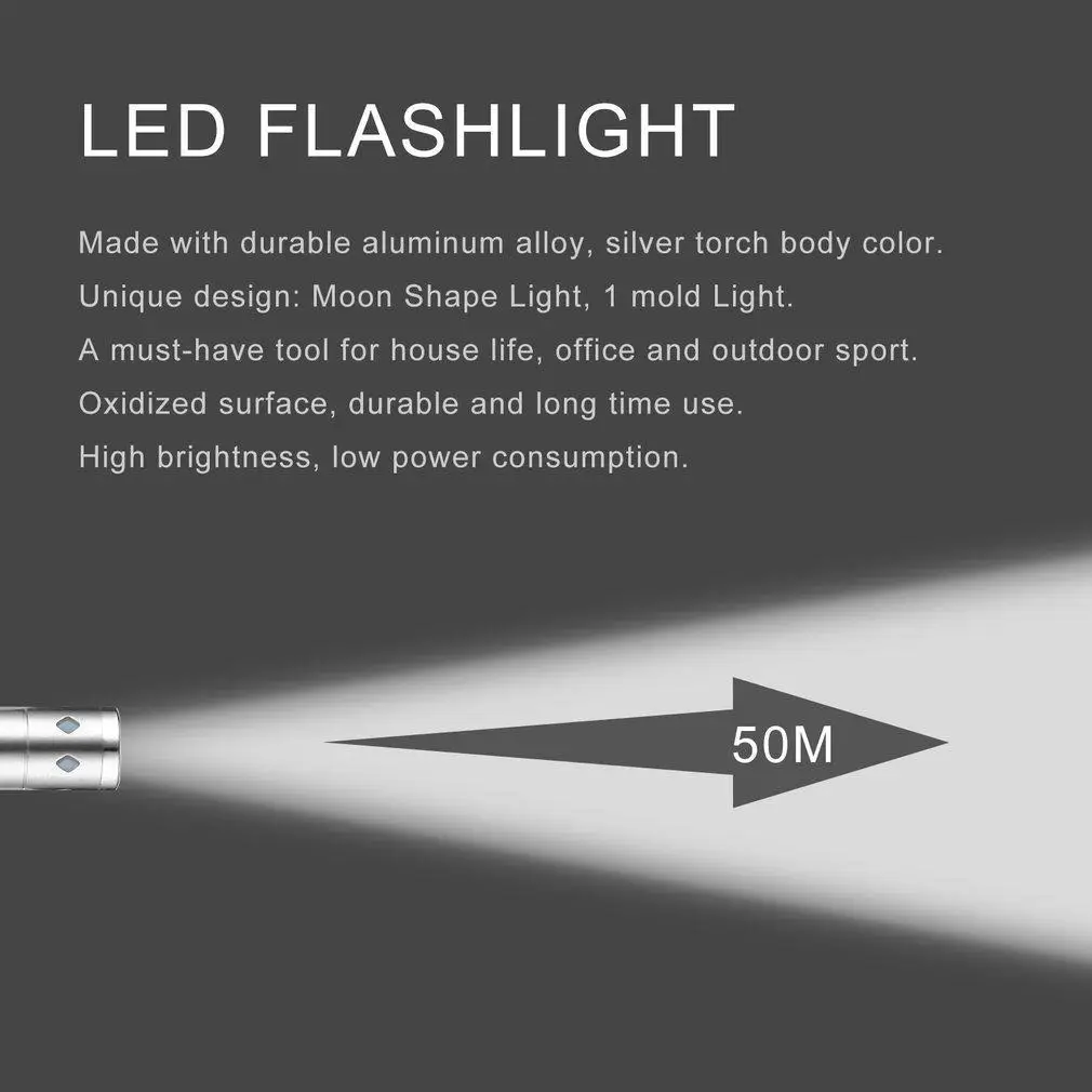 Круглый светодиодный мини-фонарь в форме Луны из алюминиевого сплава брелок для