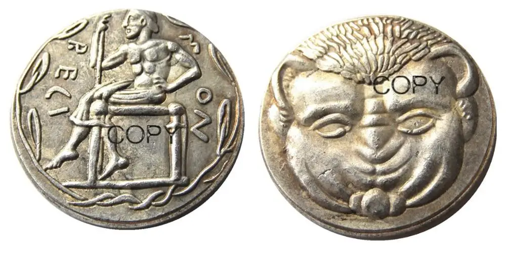 

G(32) Repro древняя монета Греция тетрарарахм виттиум регион посеребренные копировальные монеты