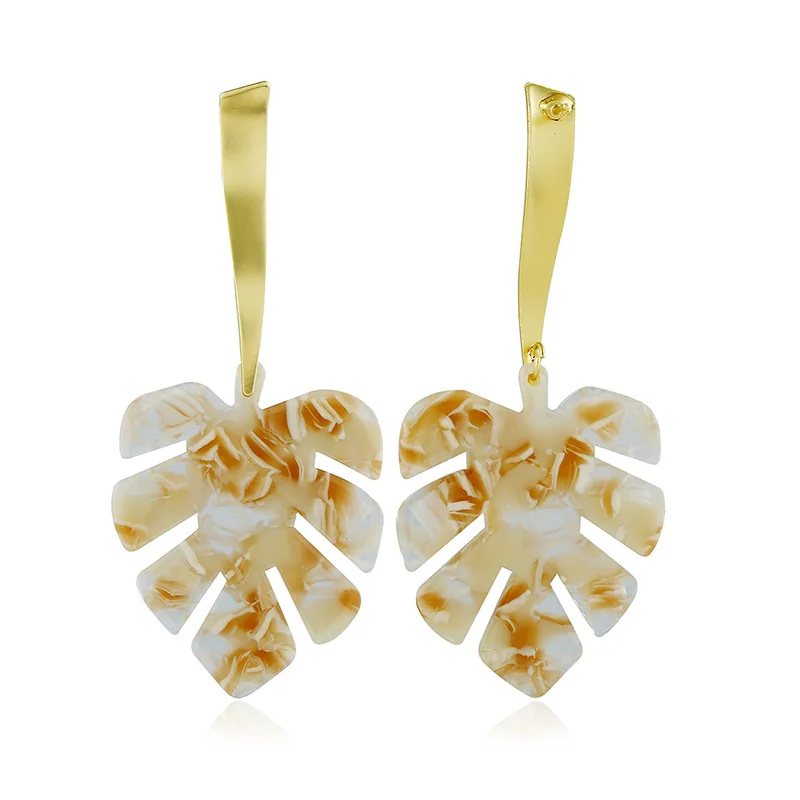 Индивидуальные модные серьги в виде кленового листа стиле Харадзюку С уксусной