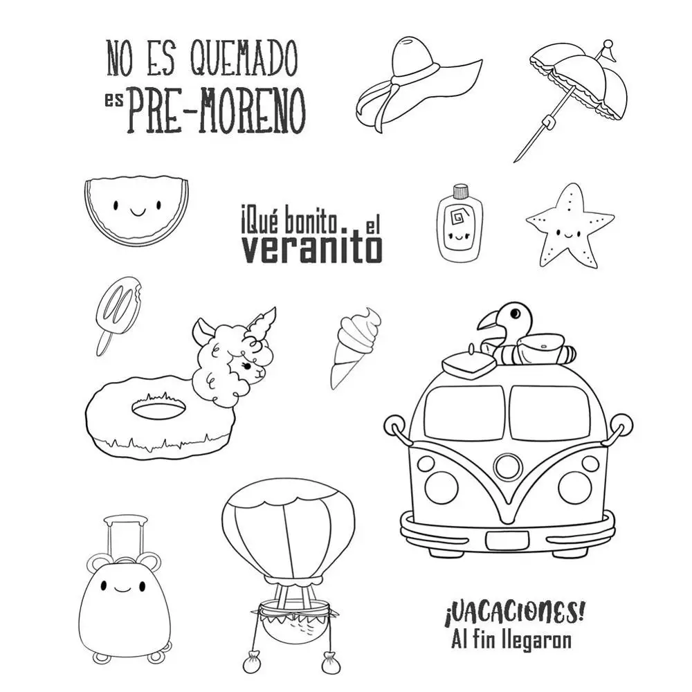 Испанские буквы прозрачный силиконовый штамп мультяшный сделай сам ручная