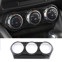 carbon fiber abs air conditioning switch cover trim car styling accessories for 2015 16 2017 mazda 2 demio dl sedan dj hatchback