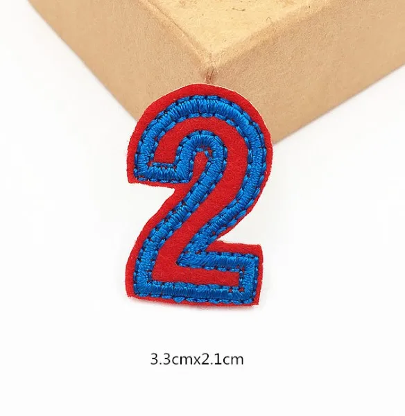 1Pcs Number Embroidered Iron On Patch Applique For Jacket Bag Clothing Sew badge Patches Garment Accessories | Дом и сад