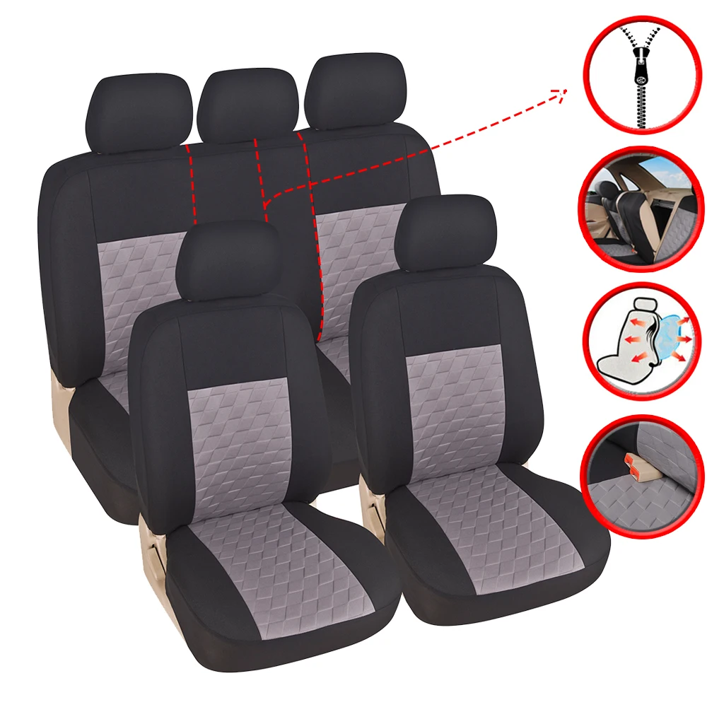 

Car Seat Cover Set Universal Auto Car Covers Accessories for VW Tiguan L 2017 2018 Mk2 Touareg 2004 2005 2006 2011 T-Roc Vento
