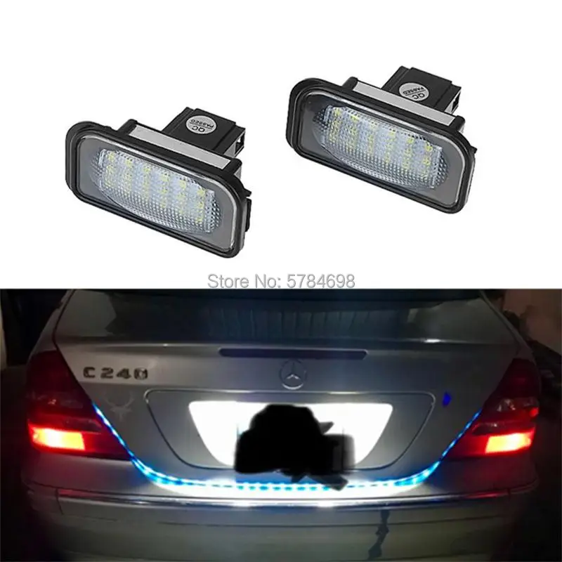 

No Error License Plate Light Base For Mercedes-Benz W203 4D Sedan Auto Number Lamp No Hyper Flash