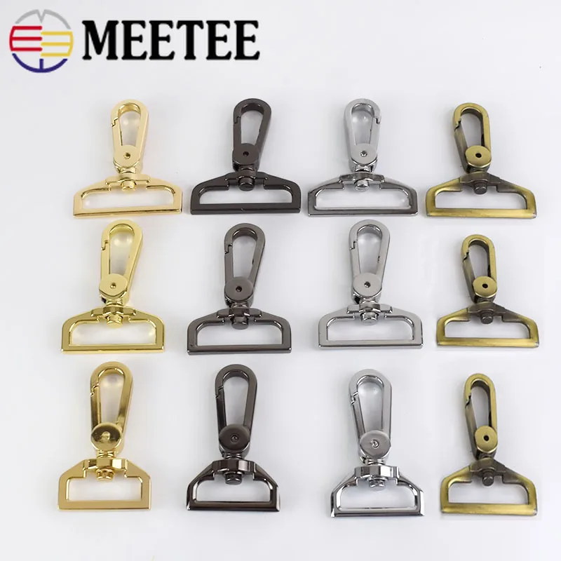 

20 шт. Meetee 25/32/38 мм ремень для сумки металлические пряжки поворотный триггер зажимы ошейник для собаки брелок защелкивающиеся крючки DIY аксес...