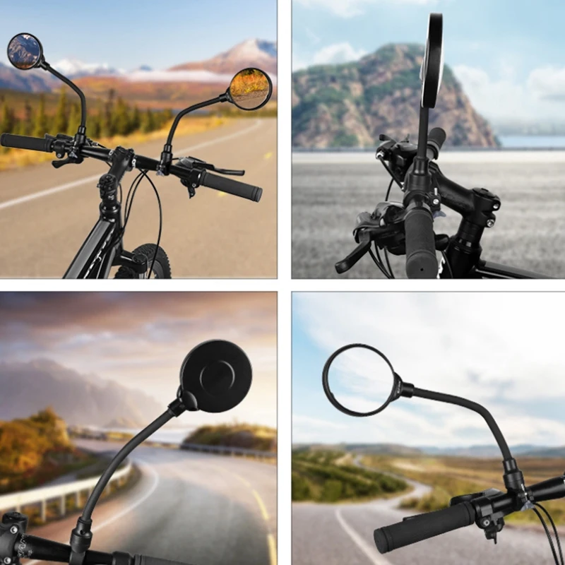 360-Degree Rotation Bike Rearview Mirror Convex MTB Bicycle Rear View Handlebar Accessories | Спорт и развлечения
