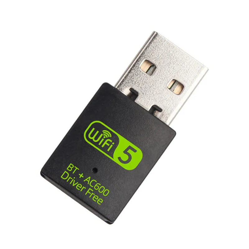 USB беспроводной bluetooth-совместимый WiFi 2-в-1 двухдиапазонный Адаптер 2 4G/5 ГГц 600 Мбит/с