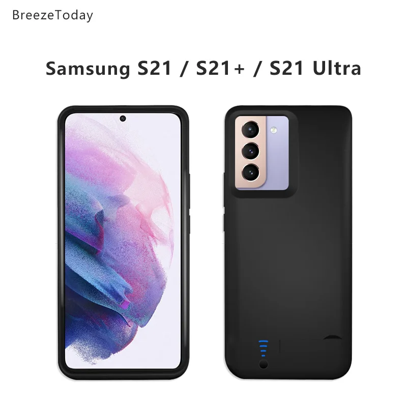 

Зарядка питания чехол батарея зарядное устройство чехол для Samsung S21 плюс Чехол-аккумулятор для Samsung Galaxy S20 плюс S20 + S21 ультра Power Bank