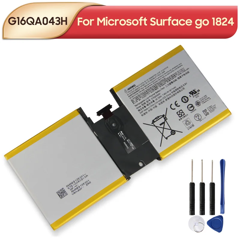 

Original Replacement Battery G16QA043H For Microsoft Surface go 1824 3411mAh Tablet Battery with Tools