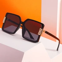 trendy fashion womens sunglasses big size square frame eyeglasses mens luxury brand design eyewear uv400 pc female sun glasses