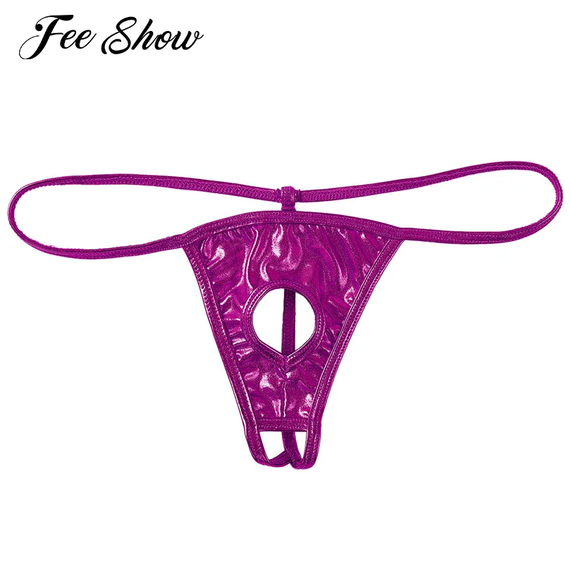Мужское блестящее нижнее белье с металлическим блеском сексуальные трусики
