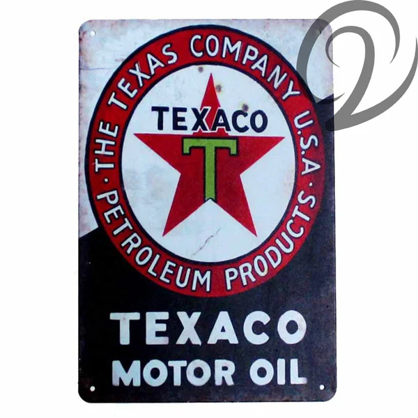 

Texaco Motor Oil Vintage Metal Plates Bar Pub Garage Wall Decor Metal Art Poster Shabby Chic Tin Signs Metal Plaques