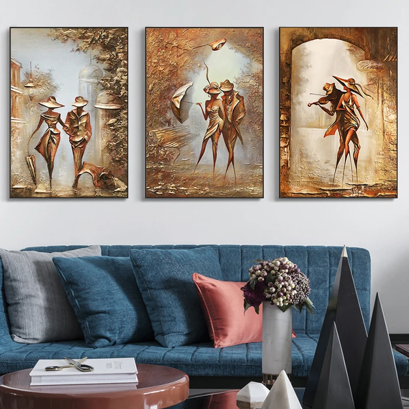 

Wonderful Love Romantic Couple Canvas Painting Art Interesting Canvas on Wall Art Picture Cuadros for Living Room Decor