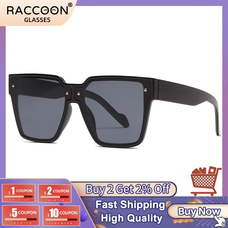 

2022 Retro Fashion Oversized Sunglasses Women Vintage Square Sun Glasses Men Brand Designer Outdoor Uv400 Trend Colored Eyewear