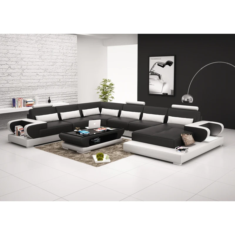 Гостиная диван в форме буквы L массаж Настоящая Натуральная Кожа диван-кровать |