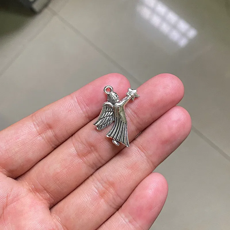 

30pcs/lot Angel Fairy Charms Pendants For Findings Jewelry Making Diy Necklace Earrings Aesthetic Accessories Handmade Crafts