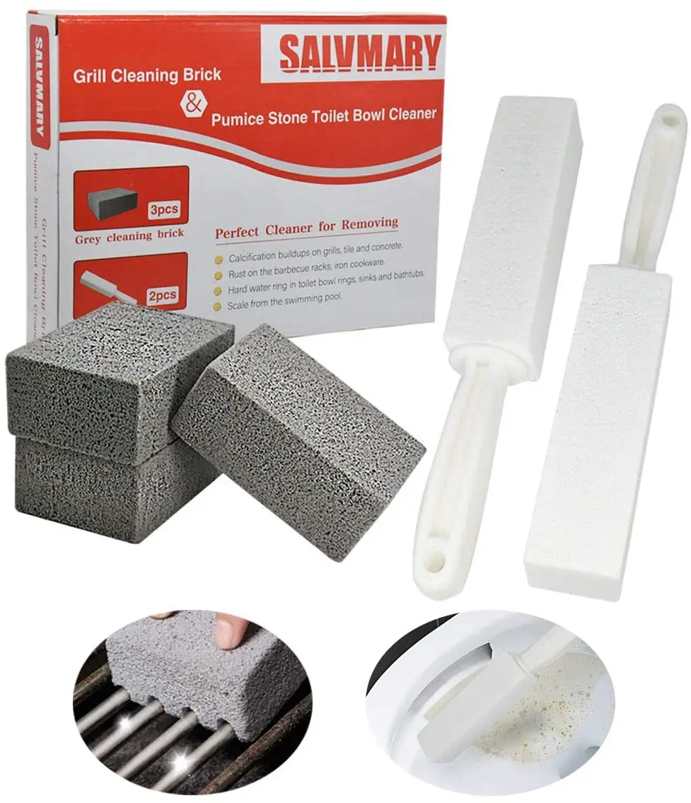 

Набор из 5 чистящих кирпичных блоков для гриля, каменные пемзы для удаления гриля, гриля для барбекю, смазки, остатки пятен на бассейне, туале...