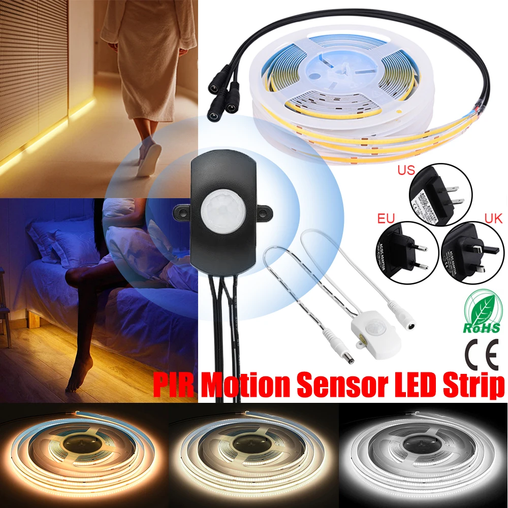 Умная Светодиодная лента светильник Сенсор движения PIR светодиодный ночной