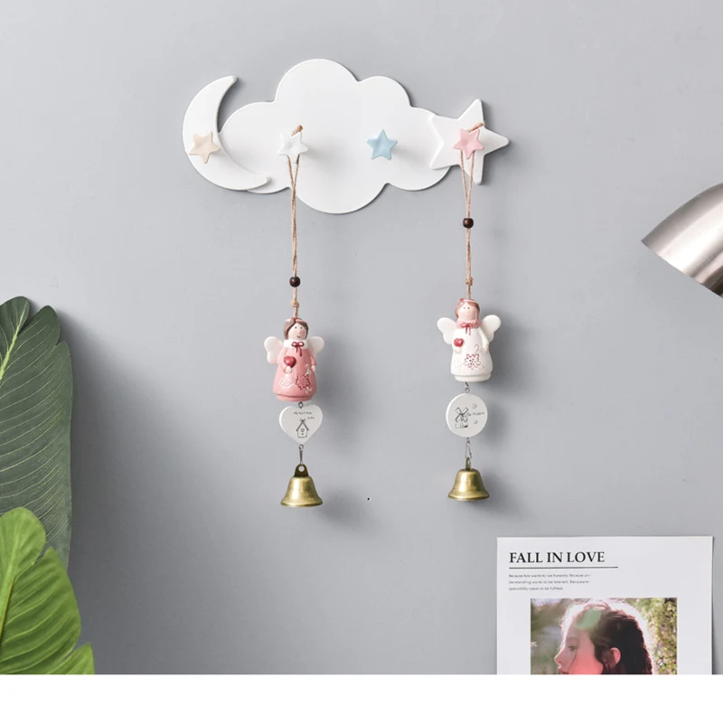 Настенный держатель для ключей креативная Звезда Луна облако форма гвоздь