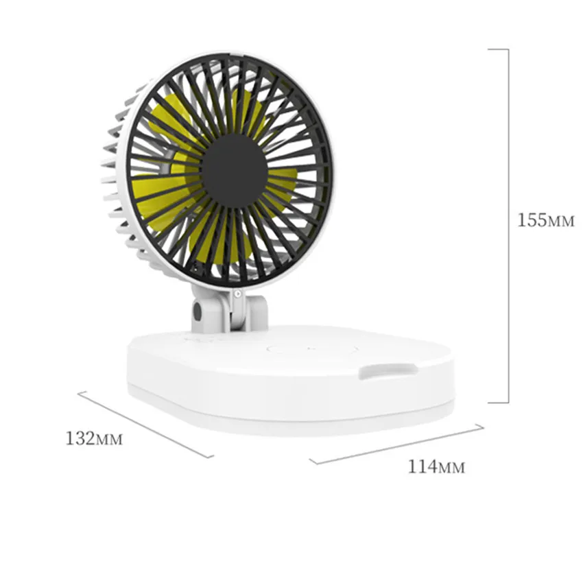 Multifunction Power Bank 10000mah For Xiaomi Mi 9 iPhone 8 X Plus With Qi Wireless Charging Fold Portable Mini Fan Desktop