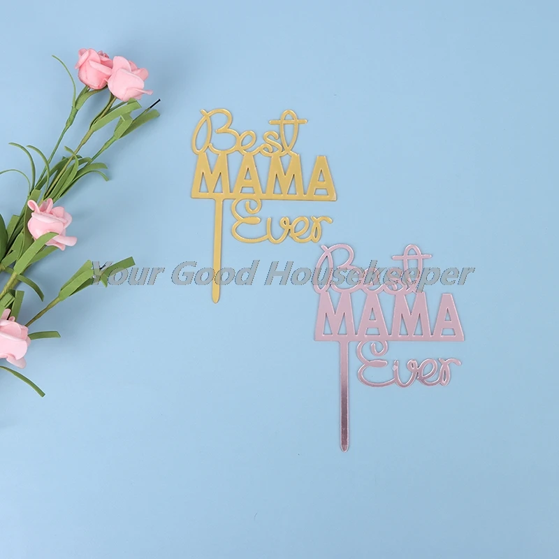 

5Pcs Happy Mother`s Day Cake Toppers Dessert Decor Cupcake Decorations