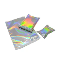 100pcs hologram aluminum foil courier bag cosmetic adhesive storage bags envelope poly mailer postal shipping mailing bag 4 size