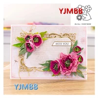 yjmbb 2021 new beautiful flowers petals leaves 5 metal cutting mould scrapbook album paper diy card craft embossing die cutting