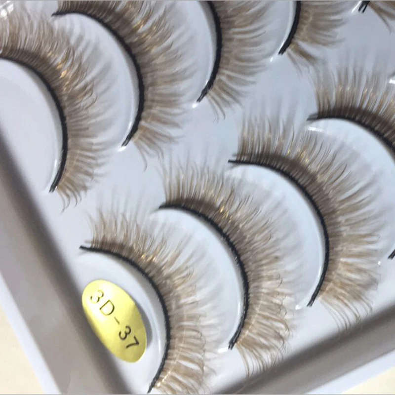 10 пар желтых норковых ресниц для профессионалов мягкие норковые ресницы