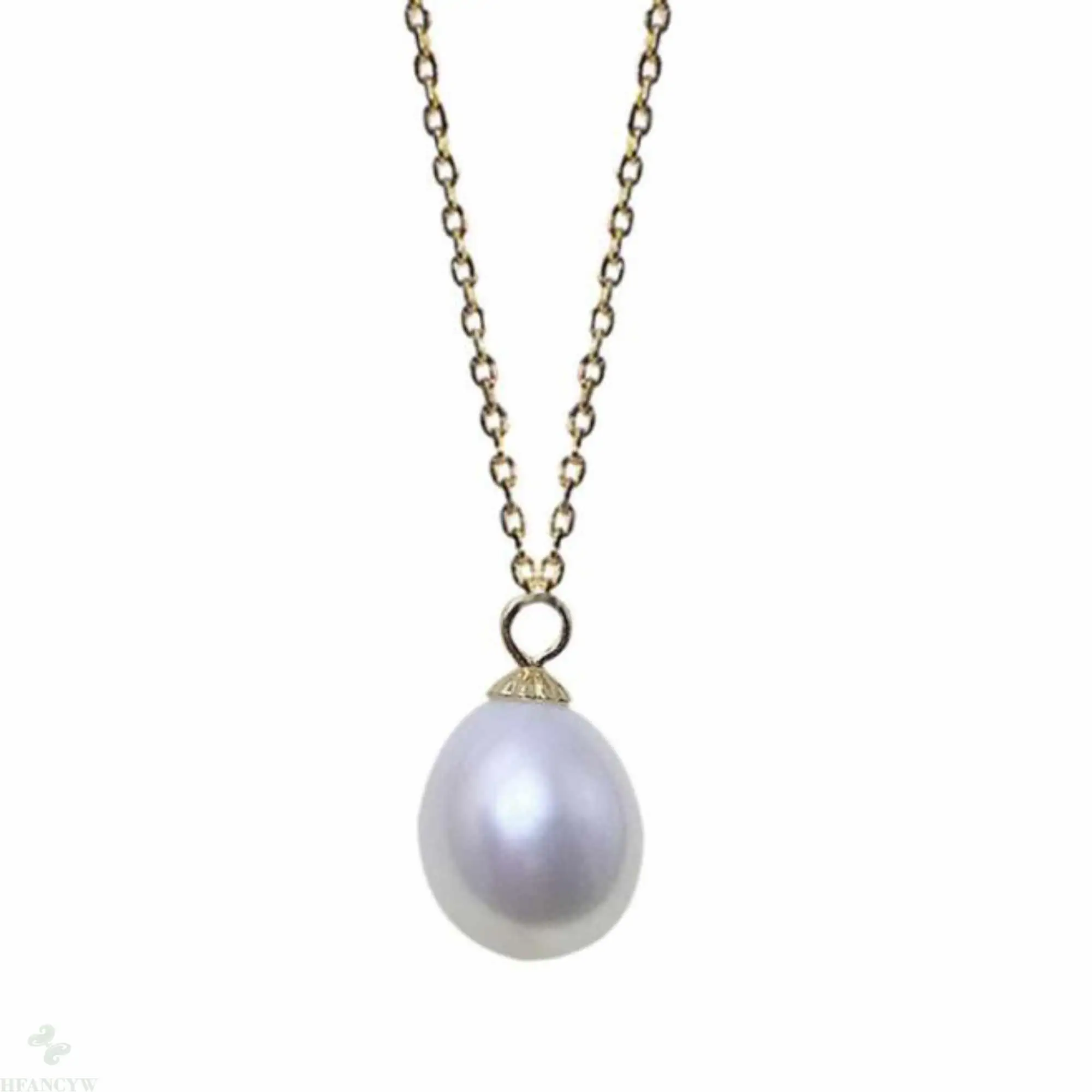 

Fashion Natural white fresh water pearl 18k gold necklace gift Ear stud Party Women Gift Wedding Easter Accessories Cultured