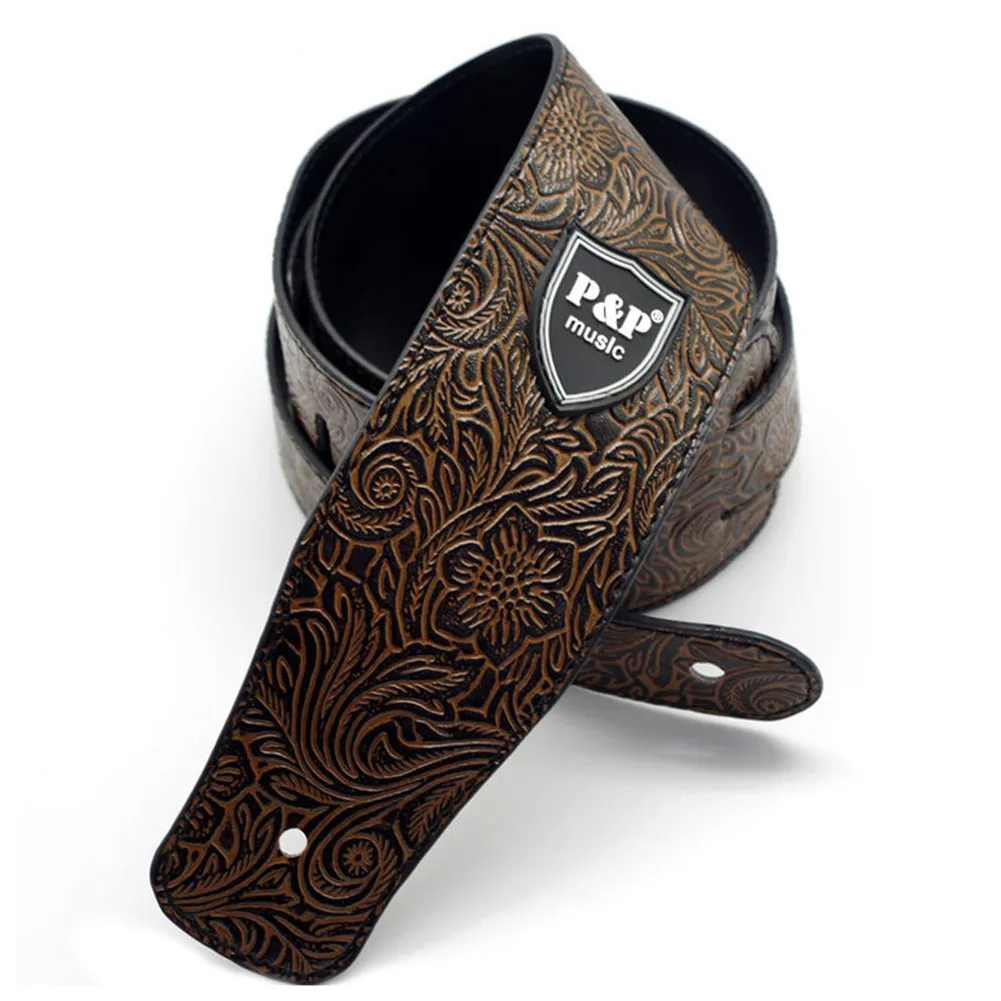 

Acoustic Belt Adjustable Belt Electric Embossed Guitar Leather Durable