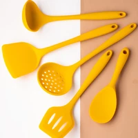 15 pack silicone kitchen utensils set for cooking baking yellow non stick spatula set heat resistant kitchen gadget kitchenware
