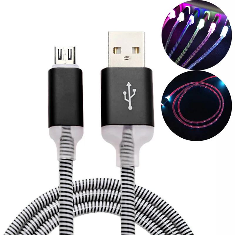 1.5A светодиодный 1 м Micro USB кабель для Xiaomi Redmi Note 5 Pro 4 Реверсивный зарядки и передачи