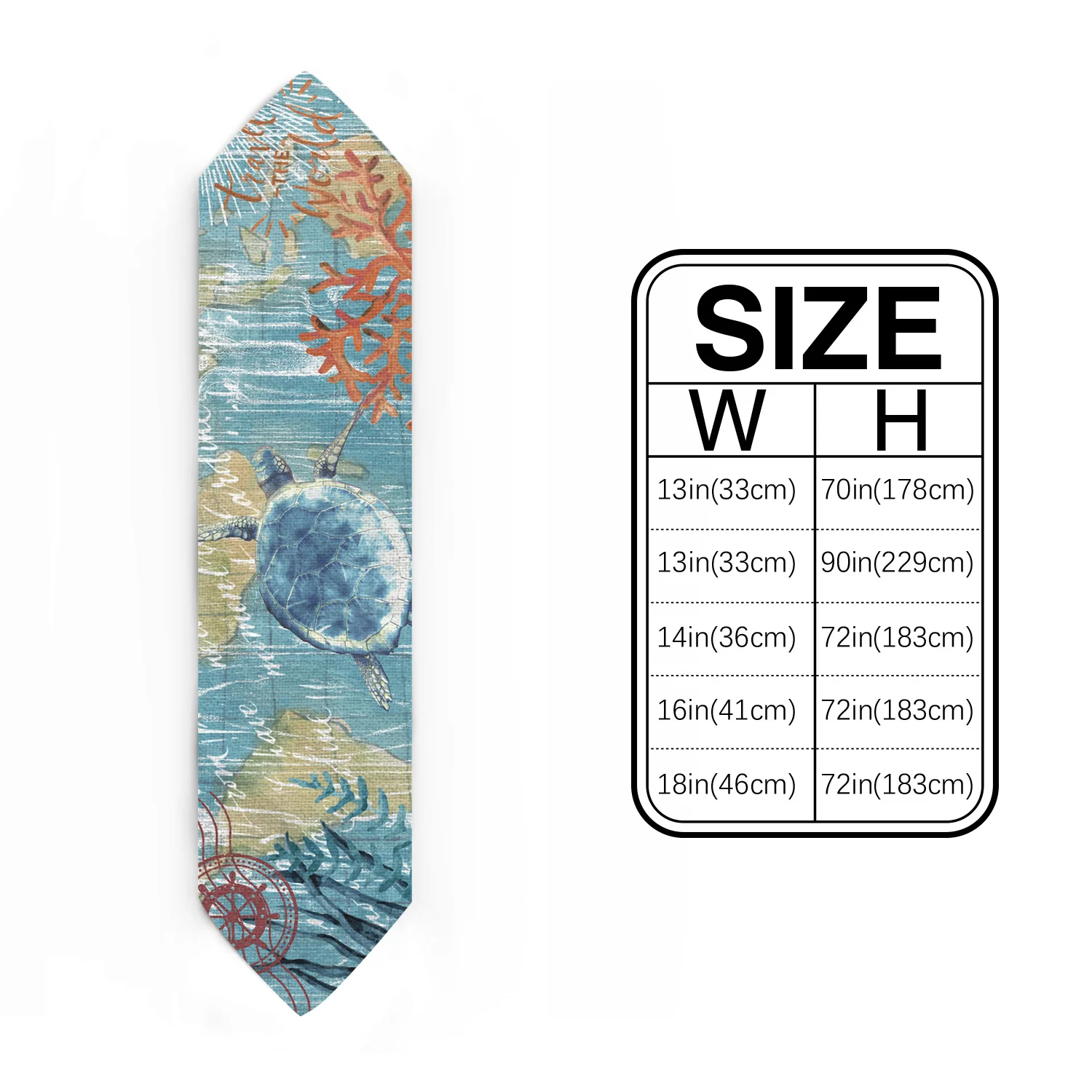 Серия Морская жизнь Черепашки Настольная дорожка скатерти для праздников