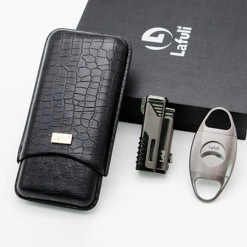 Деловой набор из нержавеющей стали дорожный увлажнитель для сигар коробка и 4