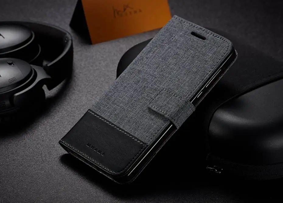 Black Джинсовый разноцветный кожаный чехол-книжка для Motorola Moto G7 G5 G5S G4 G6 Plus G7 POWER Wallet Cover для MOTO X4 Z3 Play ONE M Capa - Цвет: Black