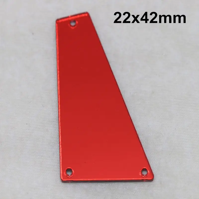 Светлый Сиам acryl ic зеркало пришить Стразы DIY Flatback зеркало акрил пришивные стразы с отверстиями для шитья - Цвет: A01-22x42