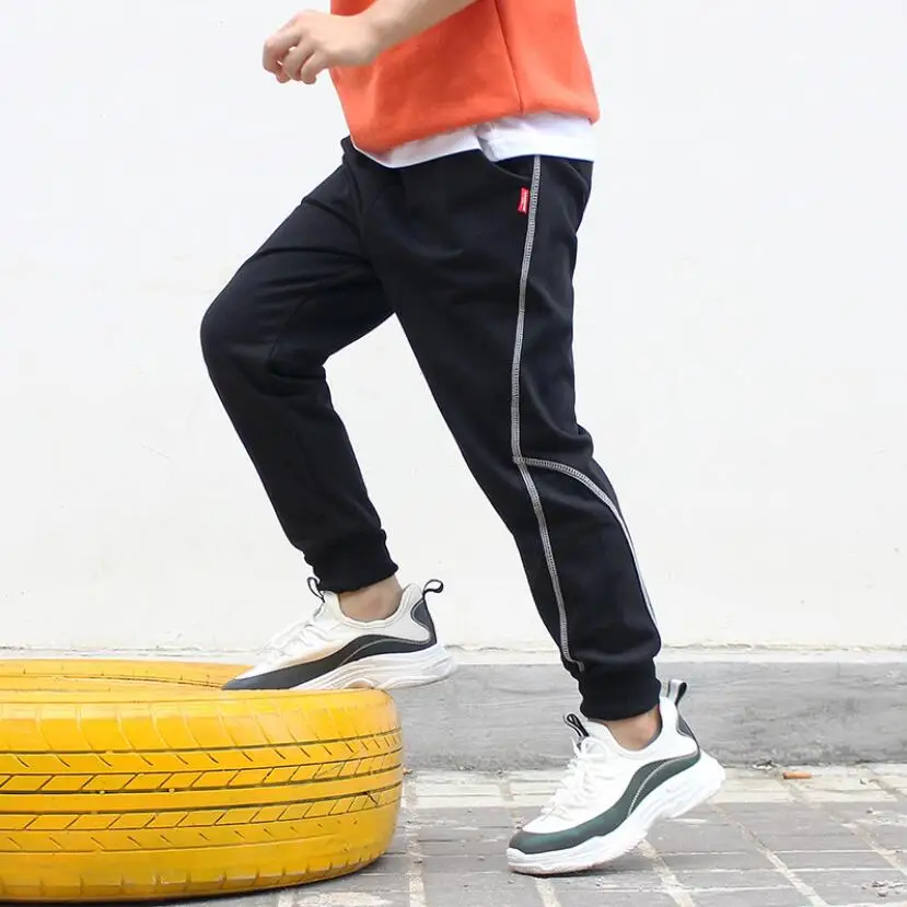 

Весенний спортивный костюм для мальчиков спортивные штаны От 4 до 15 лет, детские осенние теплые штаны для больших мальчиков длинные штаны те...