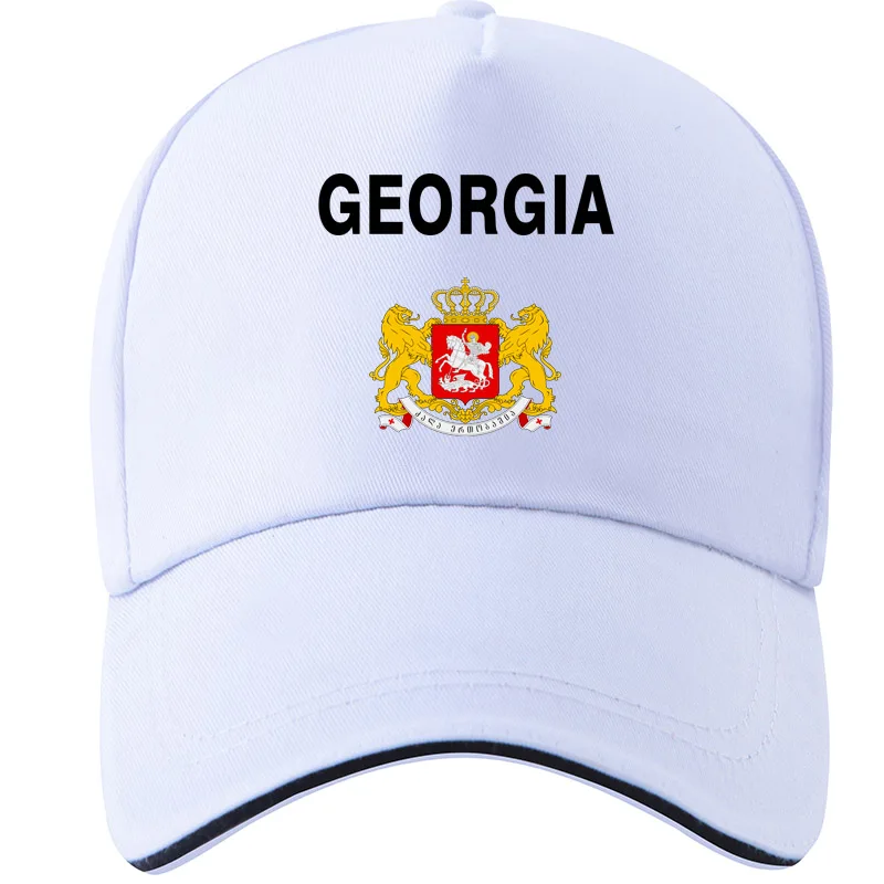 Georgia Youth Student Diy Free Custom Made Name Number Geo Hat Nation Flag Ge Georgian Country Print Photo Logos Baseball Cap