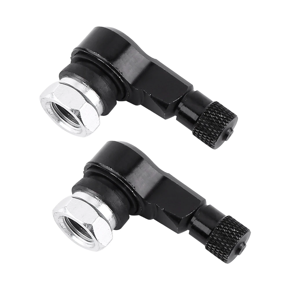 2pcs 11.3mm Universal Motorcycle Aluminum Wheels Tire Valve Stems Caps 90 degree tubeless snap-in valves for inflation checking |