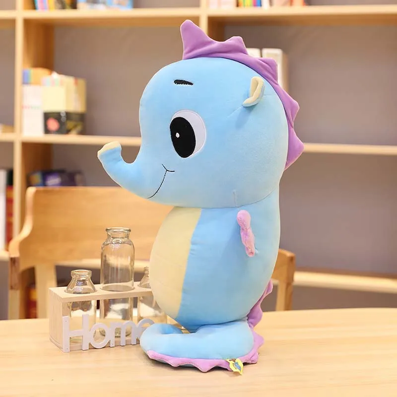 Небесно-голубой 1 шт. epacket мягкая Kawaii Seahorse плюшевая подушка животное плюшевая игрушка для детей креативный дом Рождественский подарок-украшение для девочки - Цвет: Небесно-голубой
