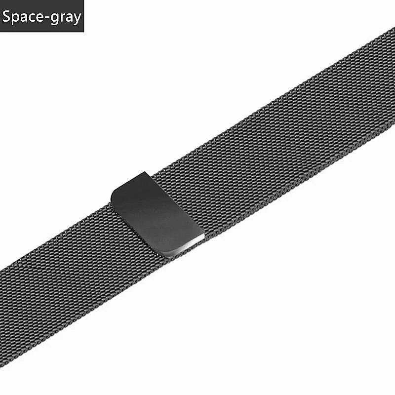 Space gray Миланская петля для Apple Watch ремешок 44 мм 40 мм iWatch ремешок 42 мм 38 мм браслет из нержавеющей стали Apple watch 5 4 3 Аксессуары - Цвет ремешка: Space gray