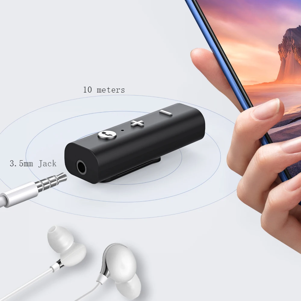 Kebidu 3.5mm Jack Audio Bluetooth 5.0 Receiver For Earphone Wireless Adapter Aux Music Transfer Headphone | Электроника