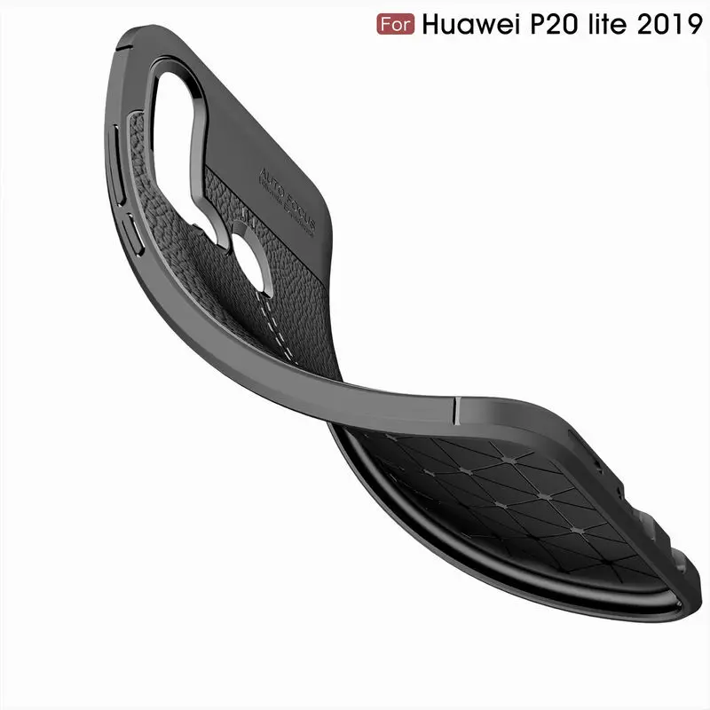 

leather Case For HuaWei P20 Lite 2019 high quality Soft Silicone frame Anti-fall Back Cover For HuaWei P20 Lite 2019 Case Cover