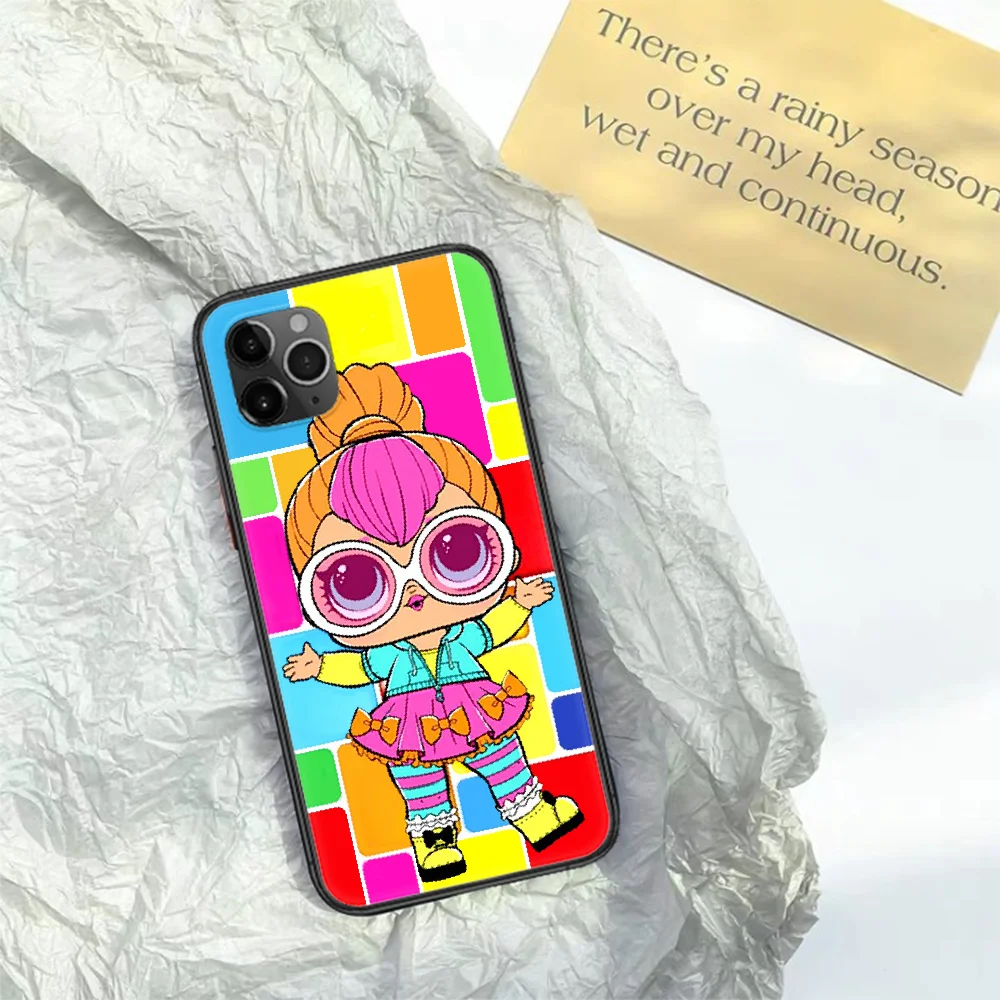 

Cartoon LOL Cute Doll Girls Phone Case For Iphone 11 12 Mini PRO XR X XS MAX 6 6s 7 8 Plus 4 5 5s SE 2020 black Cover 3D Etui