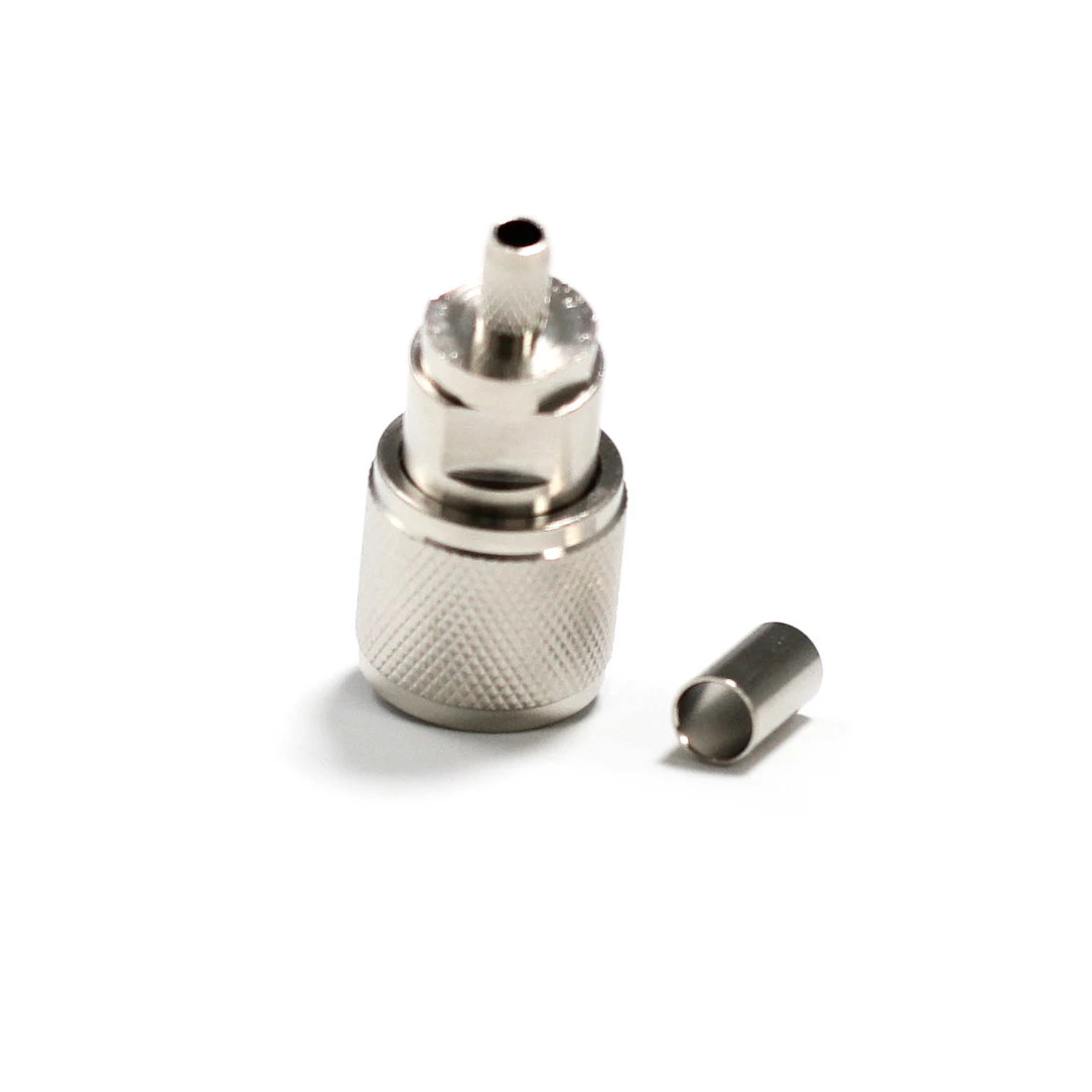 

1pc New UHF Male Plug Connector Crimp With For RG58,RG142,RG400,LMR195 Long Straight Nickelplated Wholesale