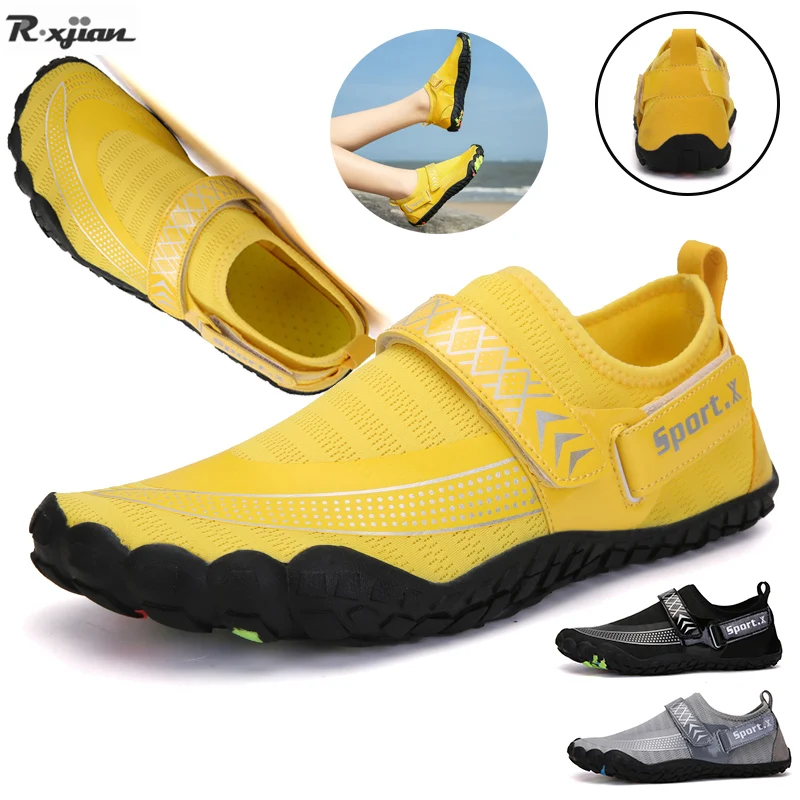 Summer Swimming Water Shoes Men Barefoot Beach Sandals Upstream Water Sports Shoes  Plus Size Non-slip Diving Shoes Unisex New