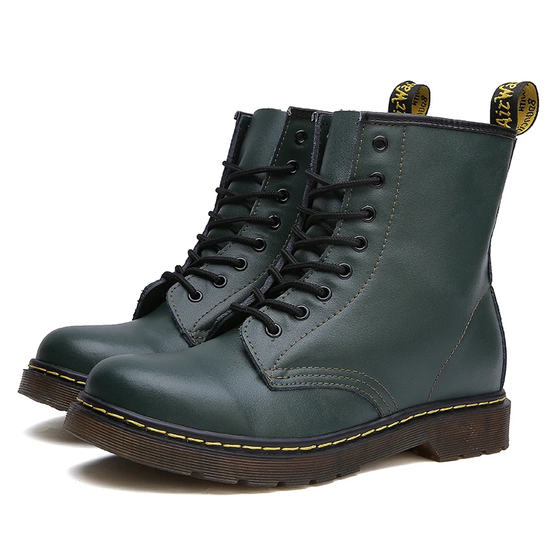 

Classic Retro Couple Motorcycle Boots Casual Comfortable Men and Women Leather Boots Non-slip Wear-resistant Martin Shoes 35-47