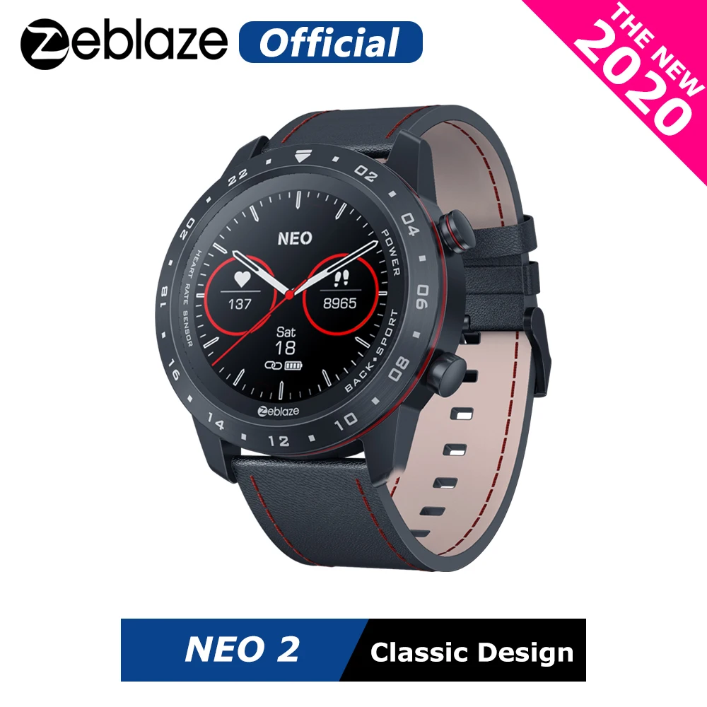 Новинка 2020 г. Смарт часы Zeblaze NEO 2 для здоровья и фитнеса водонепроницаемые с