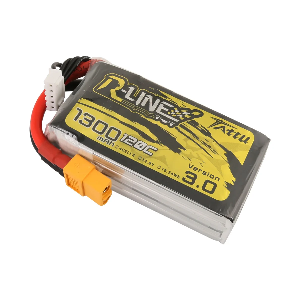 Tattu-Dron de carreras RLine Versi&oacute;n 3,0, HV, 1300mAh, 120C, 4S, 15,2 V, bater&iacute;a Lipo, enchufe XT60, FPV, Quadcopter, helic&oacute;ptero, corredor, nueva edici&oacute;n-2