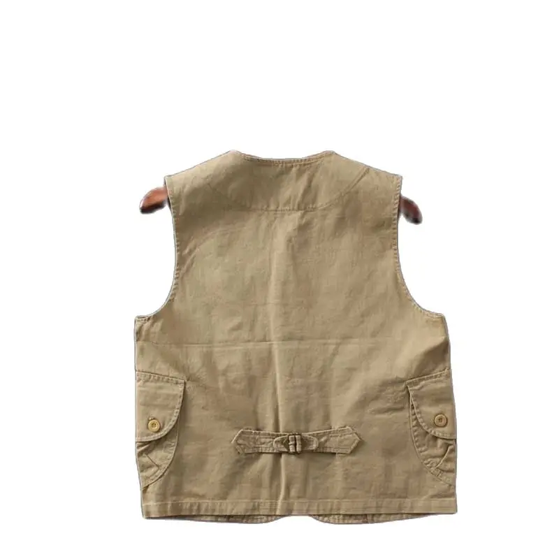 Жилет Мужской Хлопковый в стиле ретро повседневная безрукавка с несколькими